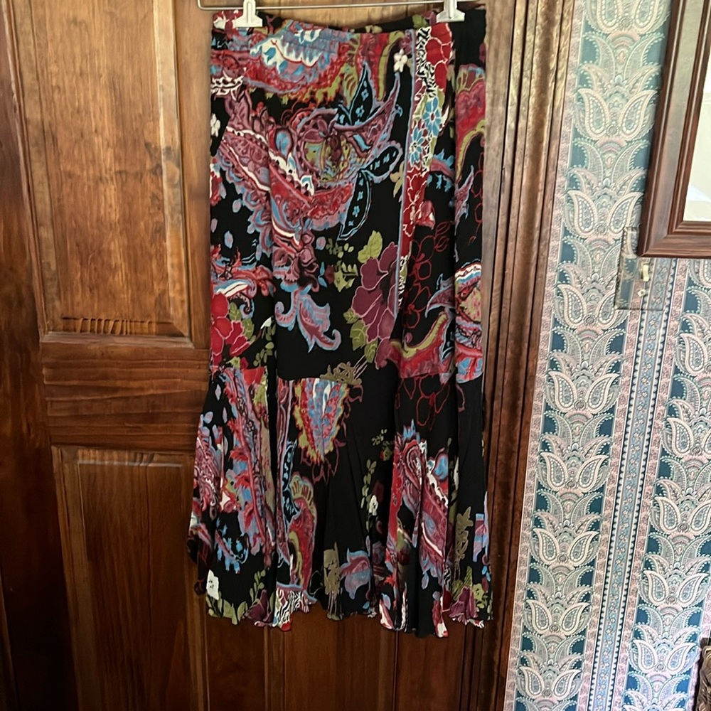 Rossi Roma flared mid calf length skirt